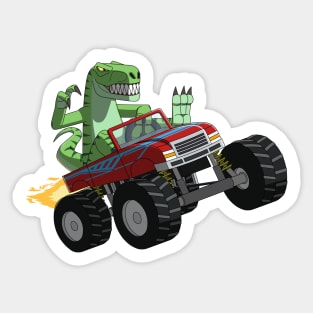 T-Rex on a Monster Truck Sticker